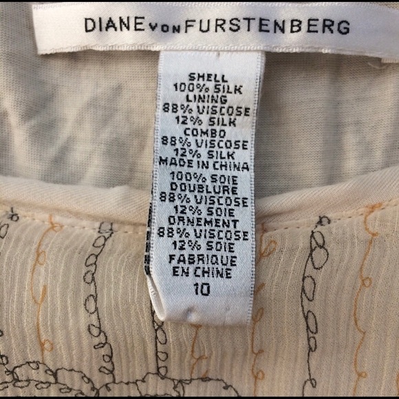 Diane Von Furstenberg DVF size 10 vintage silk lined  Tank sheer scoop neck - Picture 8 of 15